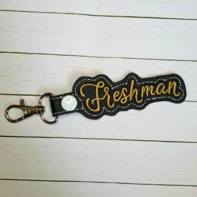 freshman key fob snap tab emb